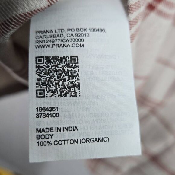 Prana Flannel Shirt Plaid 2XL NEW Button Down Dolberg Plaid Heavyweight Shacket - Picture 12 of 13